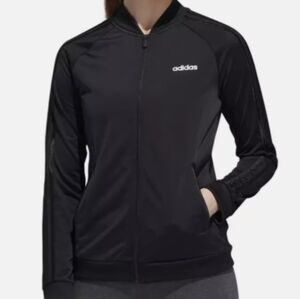 New Women's Adidas Dazzle Full Zip Track Jacket Black Small